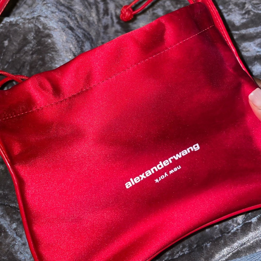 Alexander wang drawstring bag in red